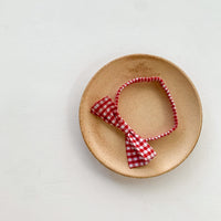 Load image into Gallery viewer, Baby Girls Checked Bow Lace Embroidered Rompers Wholesale 220330292
