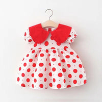Load image into Gallery viewer, Baby Girls Polka dots Dresses Wholesale 220330296
