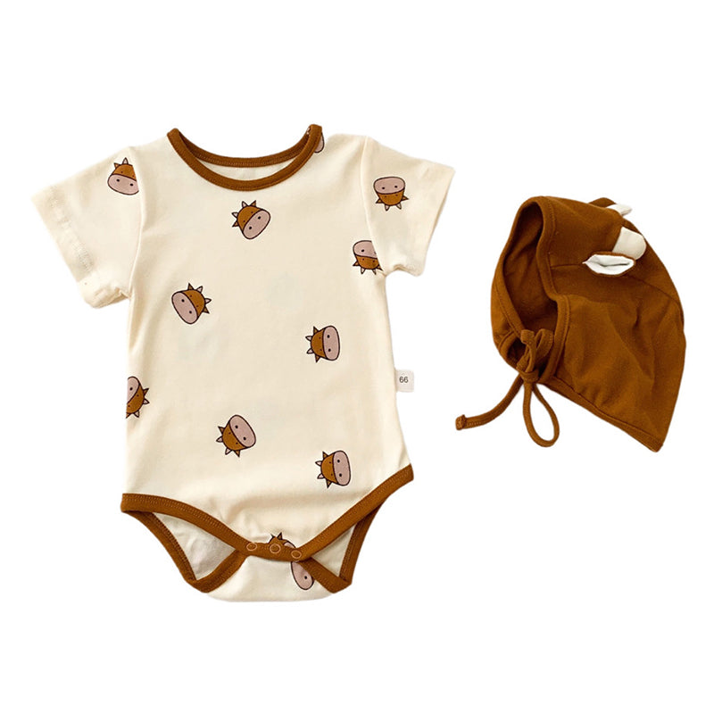 Baby Unisex Animals Print Rompers Wholesale 220330301