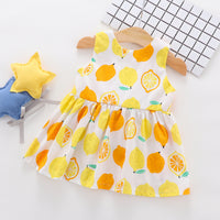 Load image into Gallery viewer, Baby Girls Fruit Bow Print Dresses Wholesale 22033031
