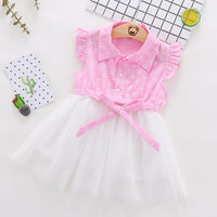 Load image into Gallery viewer, Baby Girls Flower Bow Embroidered Dresses Wholesale 22033033

