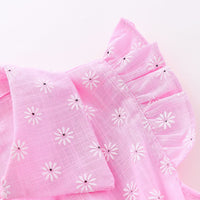 Load image into Gallery viewer, Baby Girls Flower Bow Embroidered Dresses Wholesale 22033033
