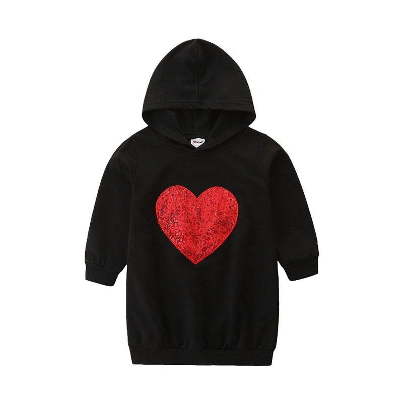 Baby Kid Girls Love heart Print Valentine's Day Hoodies&Swearshirts Wholesale 220330339