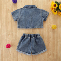 Load image into Gallery viewer, 2 Pieces Set Baby Kid Girls Solid Color Jackets&amp;Outwears And Shorts Wholesale 220330341
