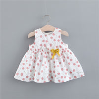 Load image into Gallery viewer, Baby Girls Fruit Bow Print Dresses Wholesale 22033035
