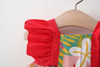 Load image into Gallery viewer, Baby Kid Girls Flower Print Beach Dresses And Hats Wholesale 220330357
