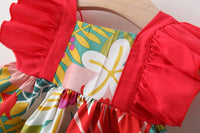 Load image into Gallery viewer, Baby Kid Girls Flower Print Beach Dresses And Hats Wholesale 220330357
