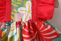 Load image into Gallery viewer, Baby Kid Girls Flower Print Beach Dresses And Hats Wholesale 220330357
