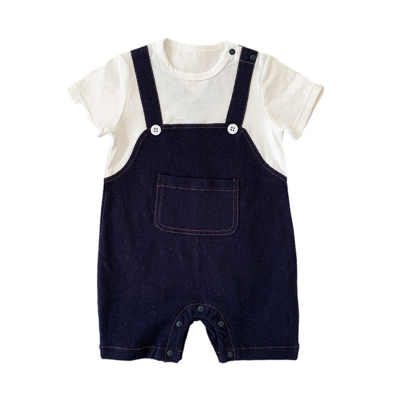 Baby Girls Boys Solid Color Jumpsuits Wholesale 220330359