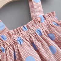 Load image into Gallery viewer, 2 Pieces Set Baby Girls Polka dots Checked Print Tops And Shorts Wholesale 22033036
