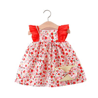 Load image into Gallery viewer, Baby Kid Girls Fruit Print Dresses And Bag Wholesale 220330361
