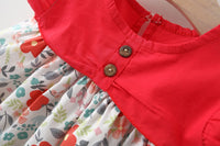 Load image into Gallery viewer, Baby Girls Flower Print Dresses And Accessories Hats Wholesale 220330369
