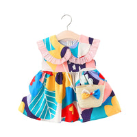 Load image into Gallery viewer, Baby Girls Fruit Print Dresses Wholesale 220330371
