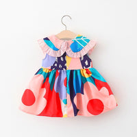Load image into Gallery viewer, Baby Girls Fruit Print Dresses Wholesale 220330371
