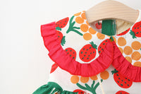 Load image into Gallery viewer, Baby Girls Fruit Print Dresses Wholesale 220330371
