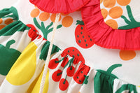 Load image into Gallery viewer, Baby Girls Fruit Print Dresses Wholesale 220330371
