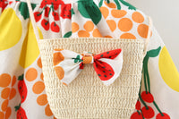 Load image into Gallery viewer, Baby Girls Fruit Print Dresses Wholesale 220330371
