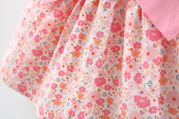 Load image into Gallery viewer, Baby Girls Flower Bow Print Dresses Wholesale 220330372

