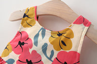 Load image into Gallery viewer, Baby Girls Flower Bow Print Dresses And Accessories Hats Wholesale 220330373
