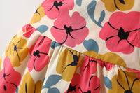 Load image into Gallery viewer, Baby Girls Flower Bow Print Dresses And Accessories Hats Wholesale 220330373
