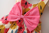 Load image into Gallery viewer, Baby Girls Flower Bow Print Dresses And Accessories Hats Wholesale 220330373

