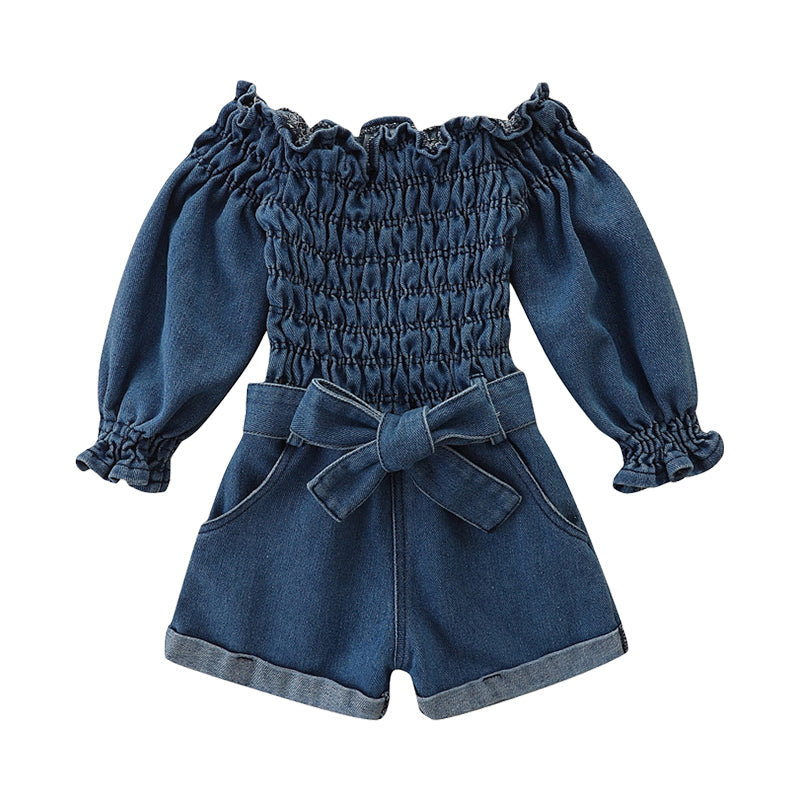Baby Kid Girls Solid Color Rompers Wholesale 220330376