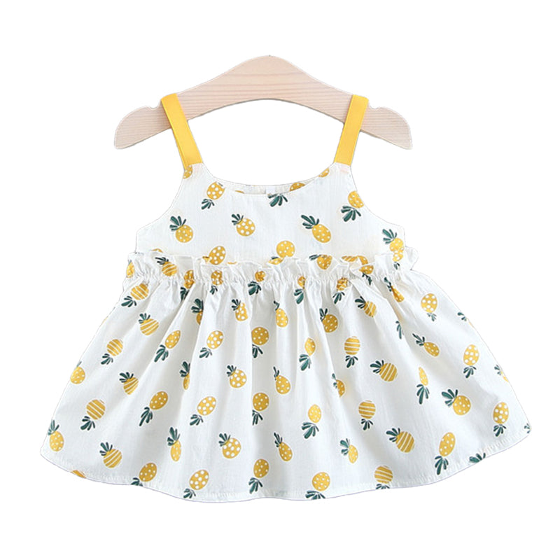 Baby Kid Girls Fruit Print Dresses Wholesale 22033038