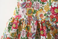 Load image into Gallery viewer, Baby Kid Girls Flower Bow Print Dresses And Hats Wholesale 220330388
