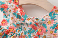 Load image into Gallery viewer, Baby Kid Girls Flower Bow Print Dresses Wholesale 220330394
