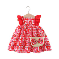 Load image into Gallery viewer, Baby Kid Girls Flower Fruit Print Dresses Wholesale 220330397
