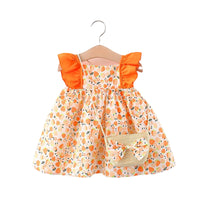 Load image into Gallery viewer, Baby Kid Girls Flower Fruit Print Dresses Wholesale 220330397
