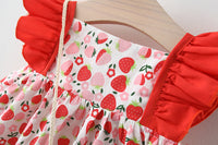Load image into Gallery viewer, Baby Kid Girls Flower Fruit Print Dresses Wholesale 220330397
