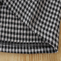 Load image into Gallery viewer, 2 Pieces Set Baby Kid Girls Solid Color Tops And Checked Skirts Wholesale 220330404
