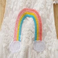 Load image into Gallery viewer, Baby Girls Rainbow Bow Lace Embroidered Rompers Wholesale 220330408
