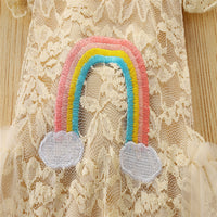 Load image into Gallery viewer, Baby Girls Rainbow Bow Lace Embroidered Rompers Wholesale 220330408
