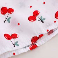 Load image into Gallery viewer, Baby Kid Girls Fruit Polka dots Bow Print Beach Dresses Wholesale 22033041
