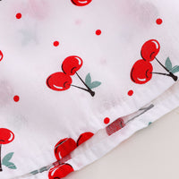 Load image into Gallery viewer, Baby Kid Girls Fruit Polka dots Bow Print Beach Dresses Wholesale 22033041
