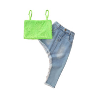 Load image into Gallery viewer, 2 Pieces Set Baby Kid Girls Letters Tops And Bow Skirts Wholesale 220330412
