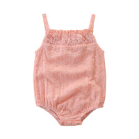 Load image into Gallery viewer, Baby Kid Girls Solid Color Flower Embroidered Rompers Wholesale 220330425
