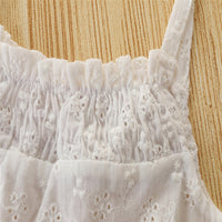 Load image into Gallery viewer, Baby Kid Girls Solid Color Flower Embroidered Rompers Wholesale 220330425
