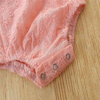 Load image into Gallery viewer, Baby Kid Girls Solid Color Flower Embroidered Rompers Wholesale 220330425
