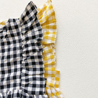 Load image into Gallery viewer, Baby Girls Checked Rompers Wholesale 220330436
