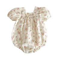 Load image into Gallery viewer, Baby Kid Girls Solid Color Flower Print Rompers Wholesale 220330454
