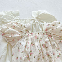 Load image into Gallery viewer, Baby Kid Girls Solid Color Flower Print Rompers Wholesale 220330454
