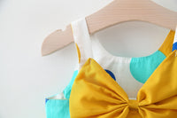 Load image into Gallery viewer, Baby Kid Girls Polka dots Bow Print Dresses Hats Wholesale 220330458
