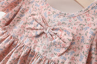Load image into Gallery viewer, Baby Kid Girls Flower Bow Print Dresses Hats Wholesale 220330460
