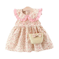 Load image into Gallery viewer, Baby Kid Girls Flower Print Dresses Wholesale 220330468
