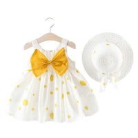 Load image into Gallery viewer, Baby Kid Girls Flower Polka dots Bow Print Dresses Wholesale 22033047
