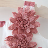 Load image into Gallery viewer, Baby Kid Girls Flower Polka dots Bow Print Dresses Wholesale 22033047
