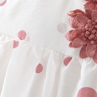 Load image into Gallery viewer, Baby Kid Girls Flower Polka dots Bow Print Dresses Wholesale 22033047
